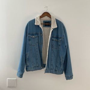 Men’s Fur lined denim jacket